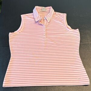 Nike Pink Striped Sleeveless Golf